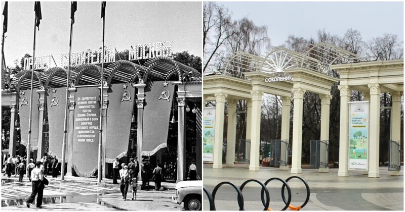 Фотопутешествие по Москве 1950-х: тогда и сейчас