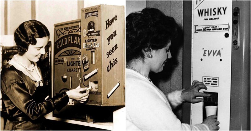 Интересные торговые автоматы из прошлого: чего там только не было