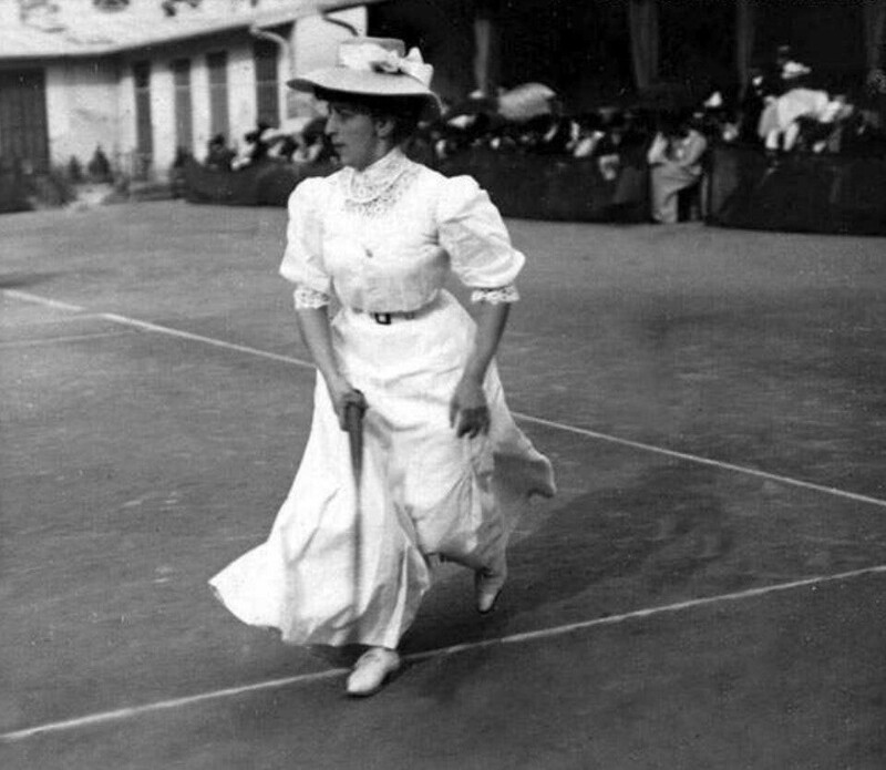 Женская теннисная одежда в эпоху Эдуарда, Великобритания, 1906 год