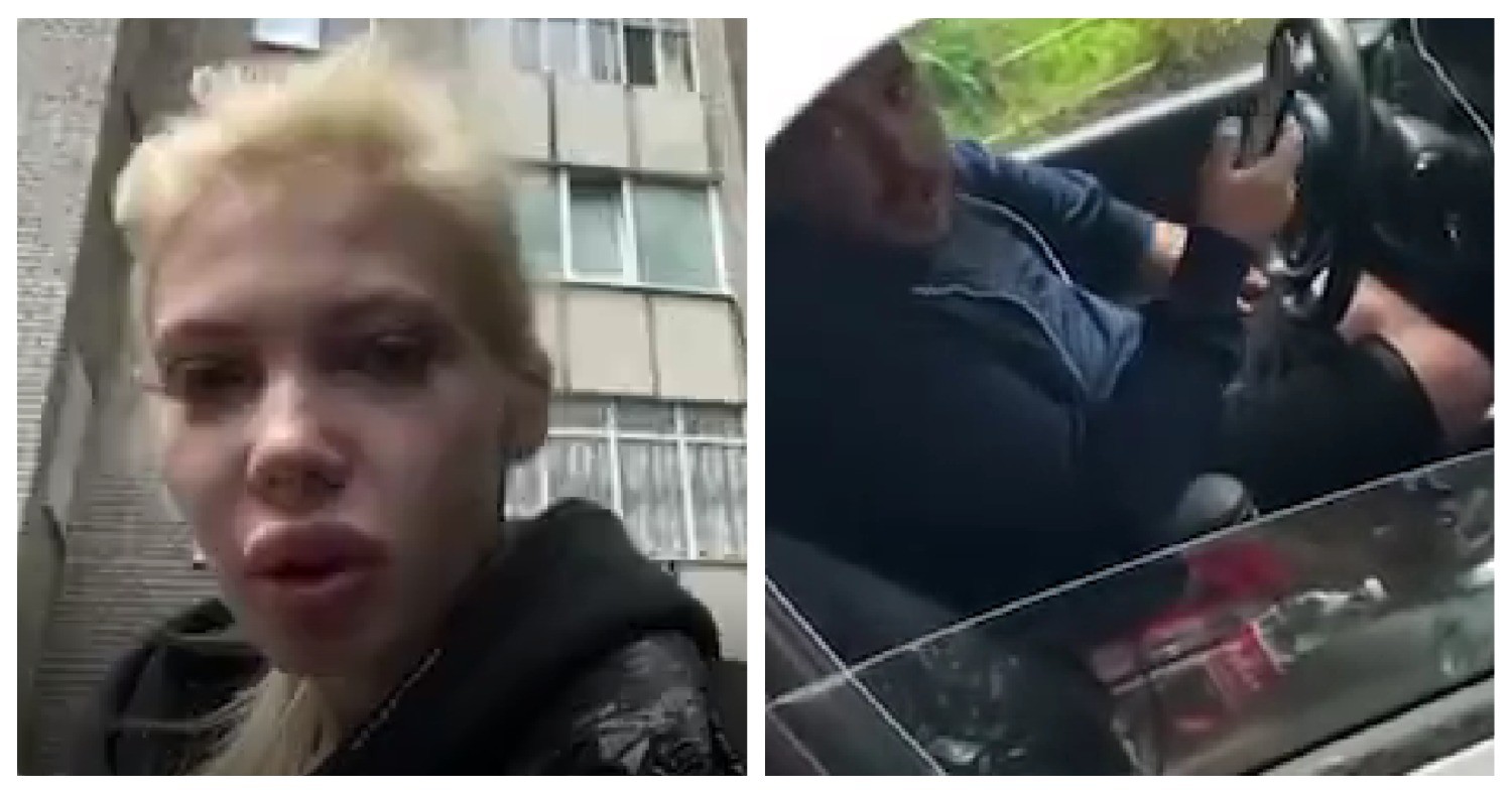 Блогерша из ленинграда ублажает бомжей. Юля Максимовская. Неадекватная блондинка. Неадекватная девушка.