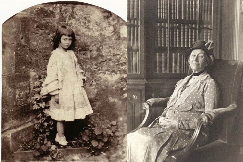 Алиса Лидделл, прототип персонажа Алисы из “Алисы в стране чудес " в 1858 и 1932 годах
