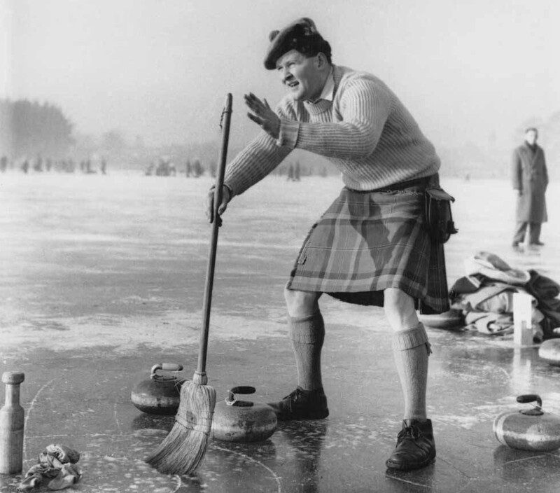 Керлинг-клуб на озере Лох-Левен, Кинросс, Шотландия, 1959 год