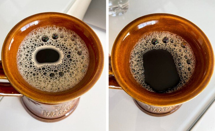 "Кажется, мой кофе что-то напугало"