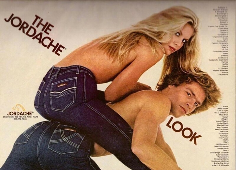 Реклама дизайнерских джинсов Jordache. 1980 год