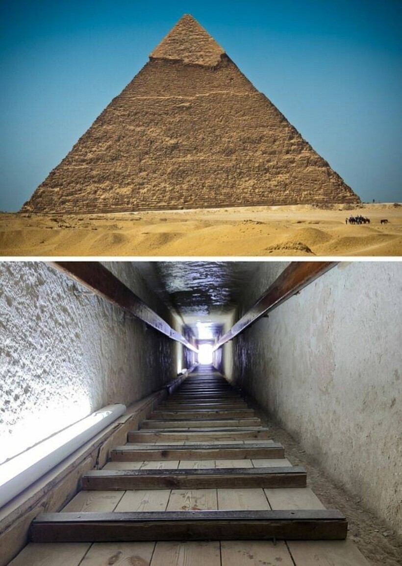 Что внутри пирамиды хеопса фото внутри