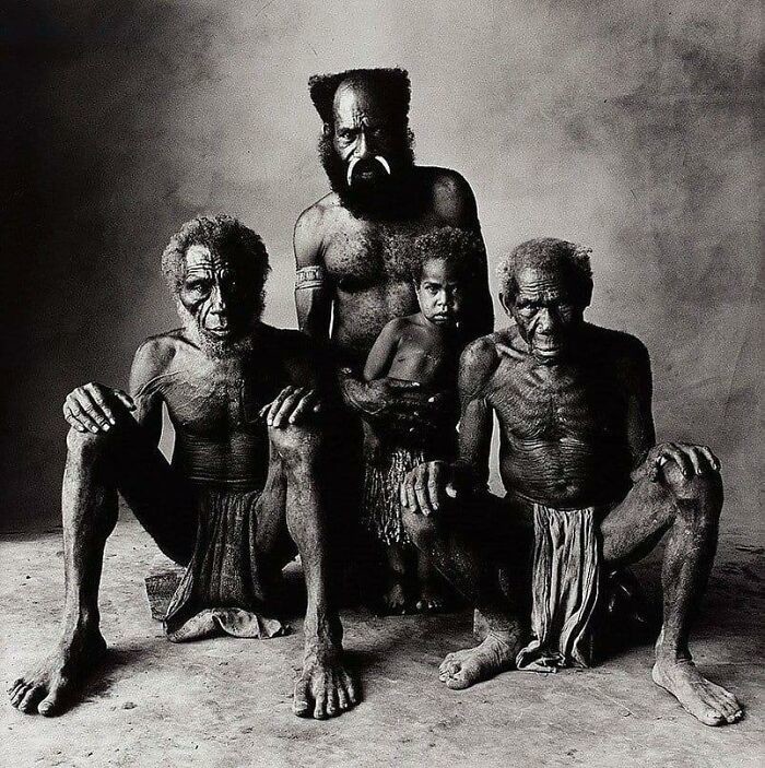 7. Сын, отец, дедушка и прадедушка. Новая Гвинея, 1970 год