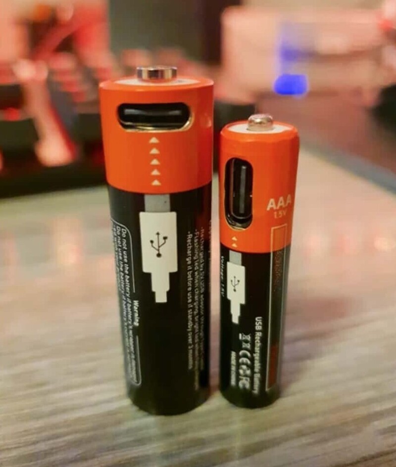 Батарейки, которые заряжаются через USB-C