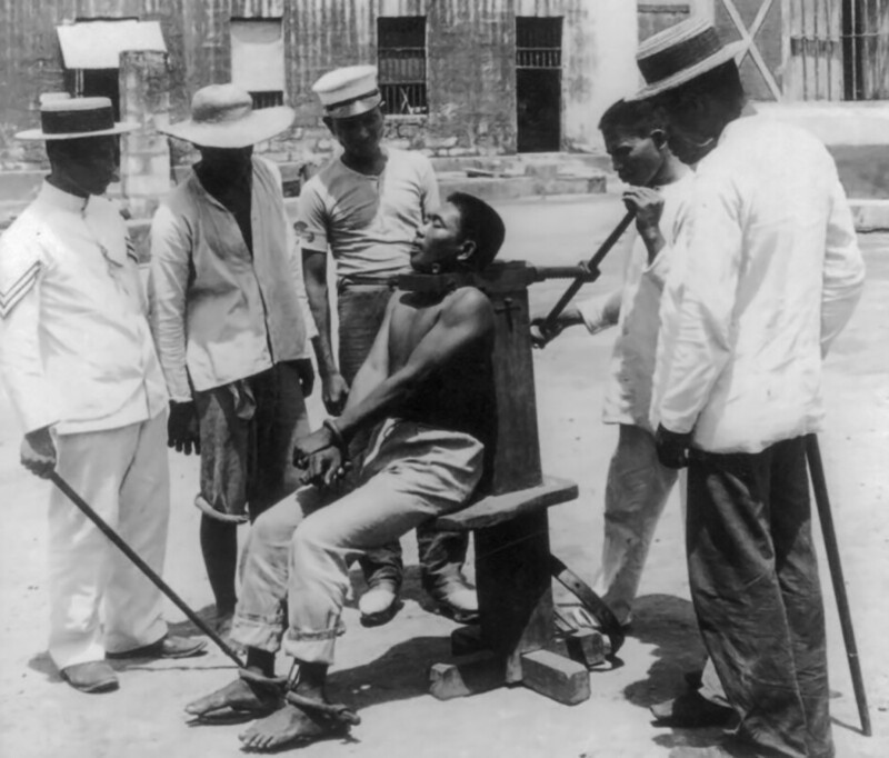 Казнь удушением в тюрьме Билибид, Манила, Филиппины. 1901 год