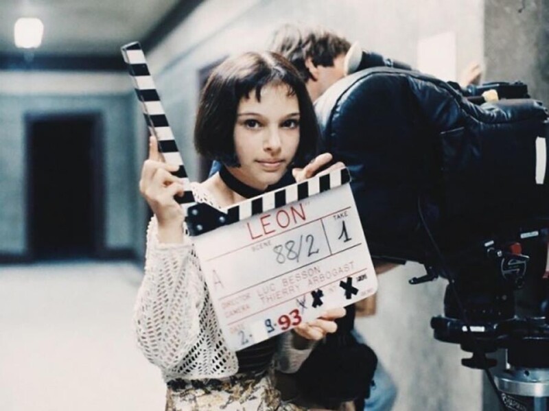 12-летняя Натали Портман на съемках своего первого фильма, 1993 года
