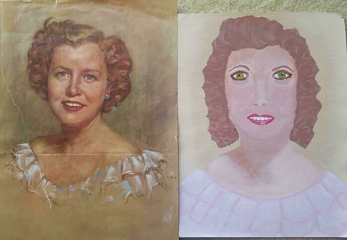 26. "Моя бабушка решила заняться живописью и скопировала портрет"