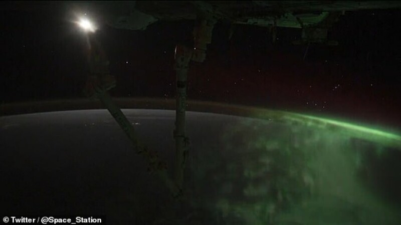 Астронавт НАСА заснял северное сияние из космоса