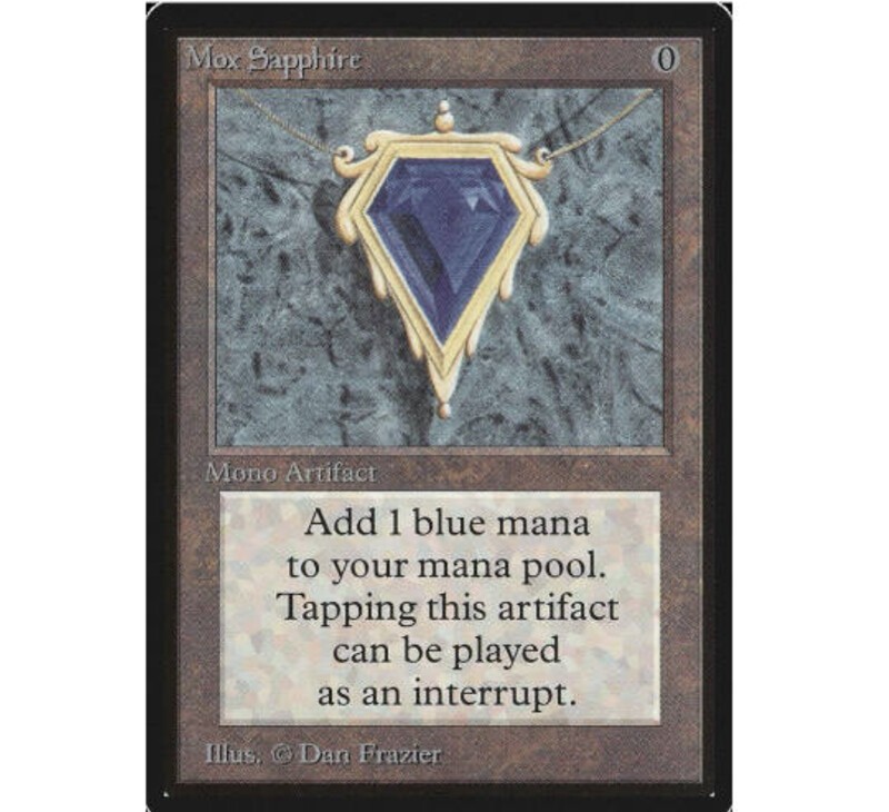 19. Magic: the Gathering, Mox Sapphire Alpha — 18 000 долларов