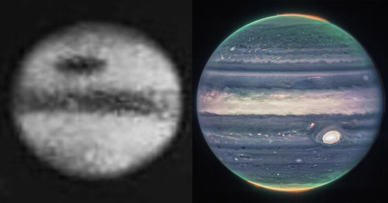 Первый снимок Юпитера - и последний на сегодня его снимок, сделанный телескопом Джеймса Уэбба