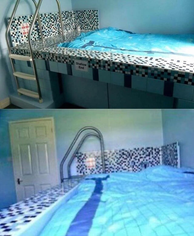 Кровать в виде бассейна