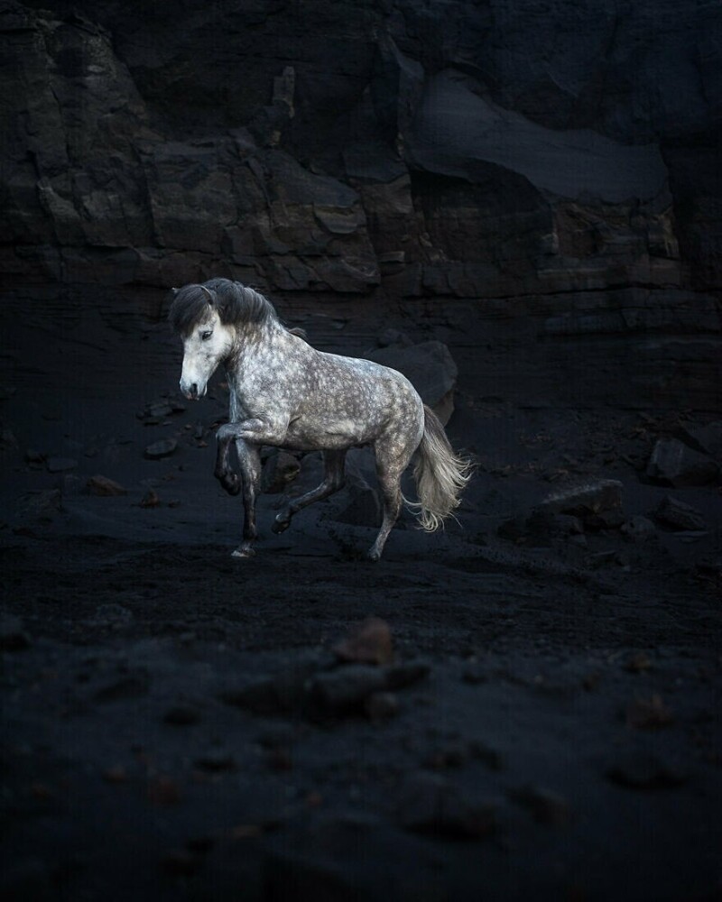 Во многих местах в Исландии можно увидеть черный песок
