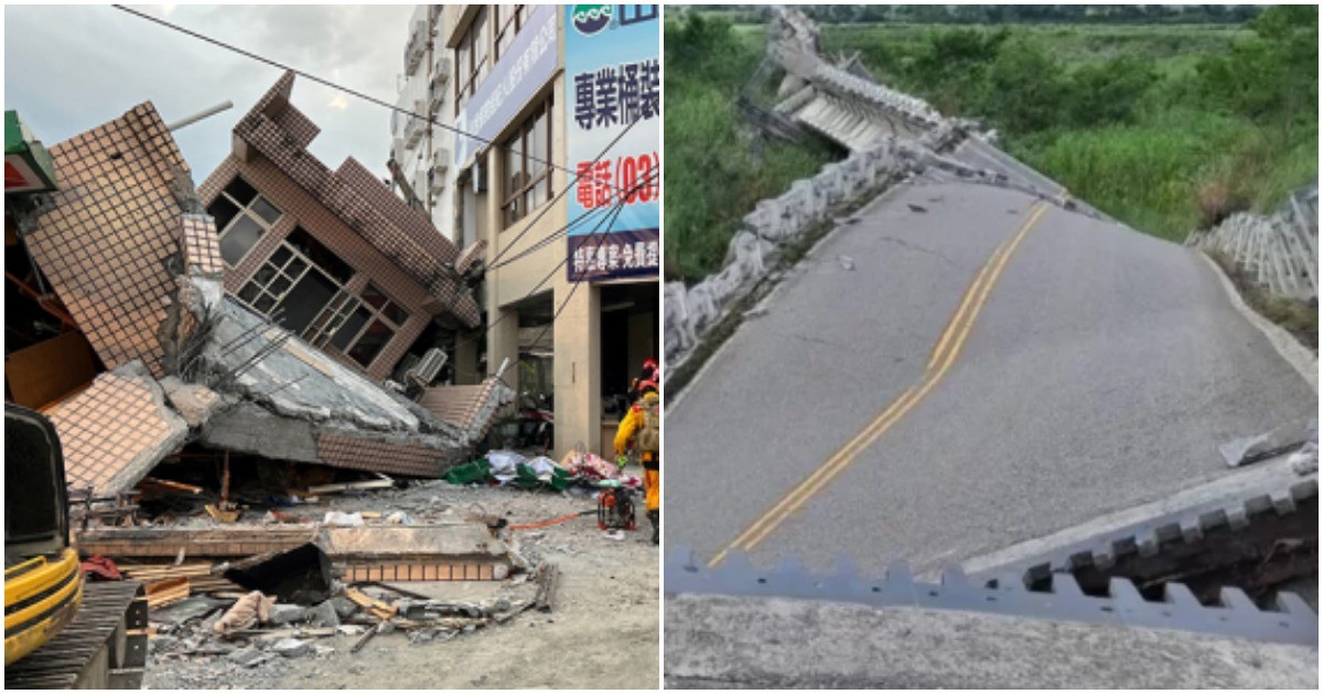Мощное землетрясение произошло в Тайване