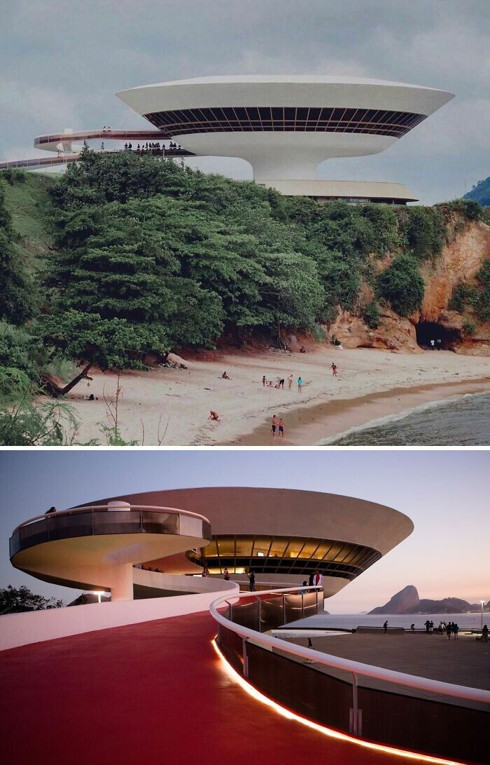 Музей современного искусства Нитерой, Бразилия, дизайн Оскара Нимейера, 1991 г.