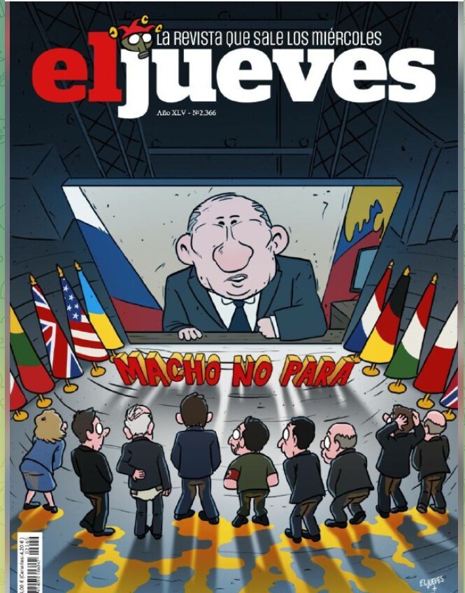 "Мачо не остановить": испанский журнал El Jueves выпустил номер с #Путиным на заглавной странице.