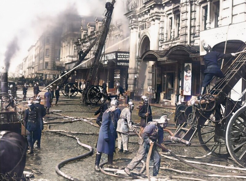 Пожар в Апраксином дворе, 1914 год.