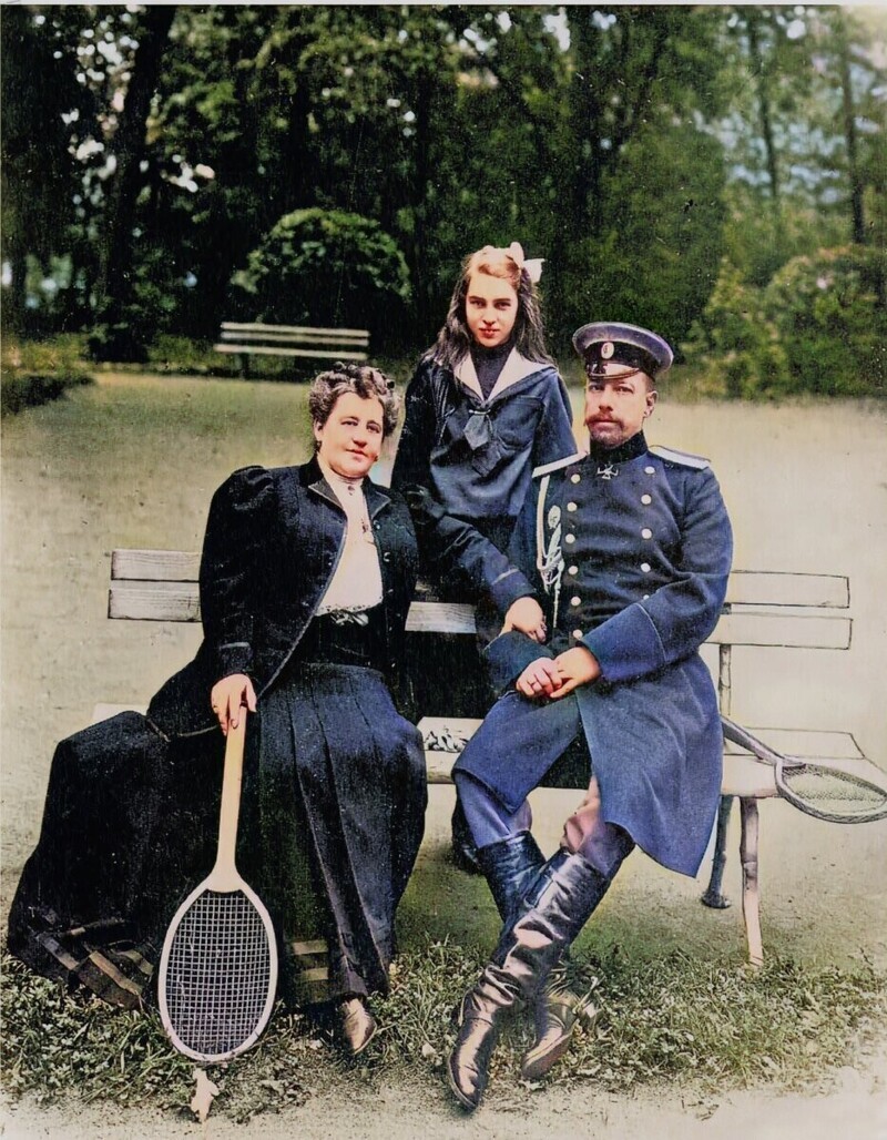 Градоначальник Петербурга Д.В. Драчевский с женой и дочерью.
