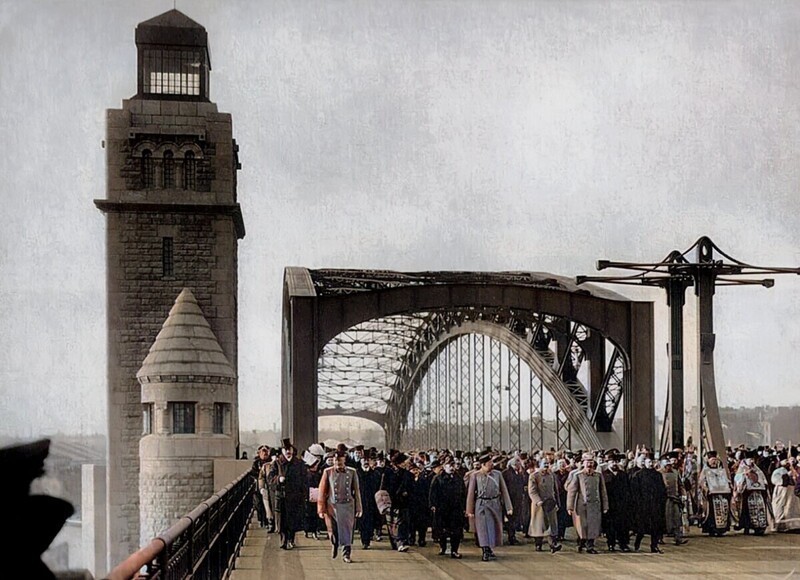 Открытие моста Петра Великого, 1911 год.