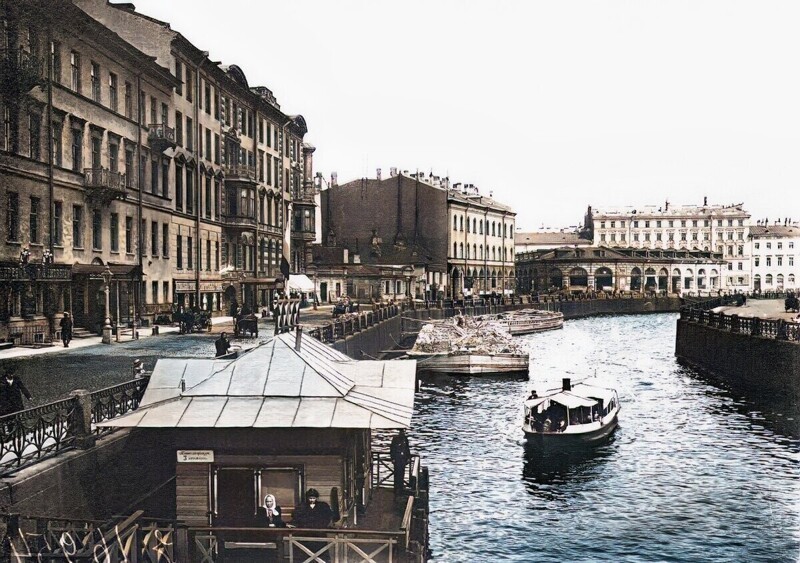 Мойка. Вид на круглый рынок, 1905 год.