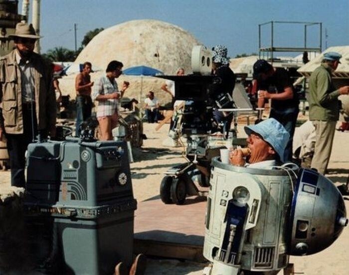 10. Обеденный перерыв на съемочной площадке "Звездных войн", 1977 год