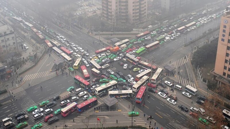 Пробки в Китае, отдельный вид ада на земле