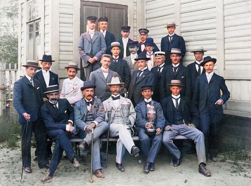 Победители и члены Санкт-Петербургского яхт-клуба, 1908 год.