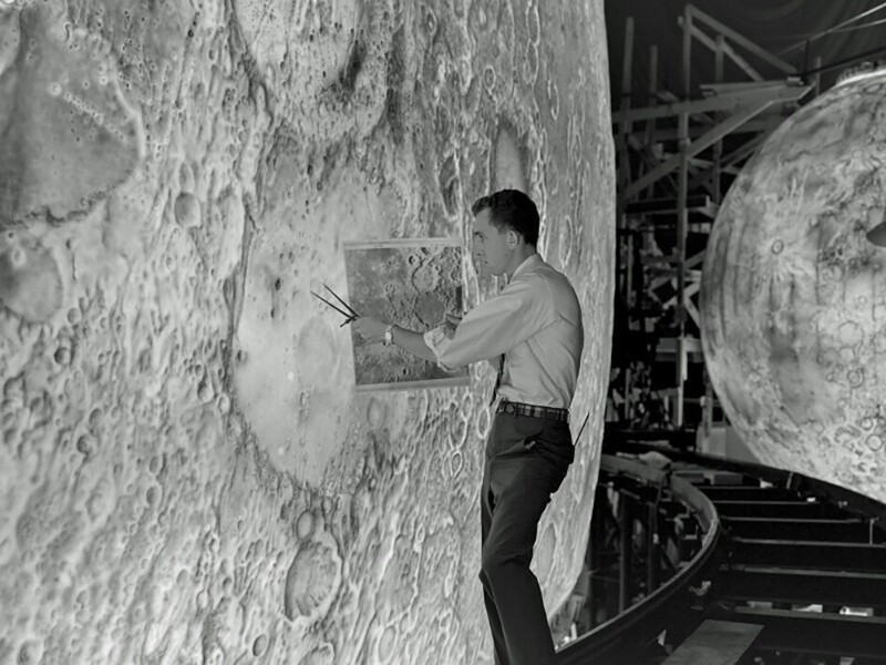 Создание макета Луны для отработки посадки лунных модулей. НАСА, начало 1960-х