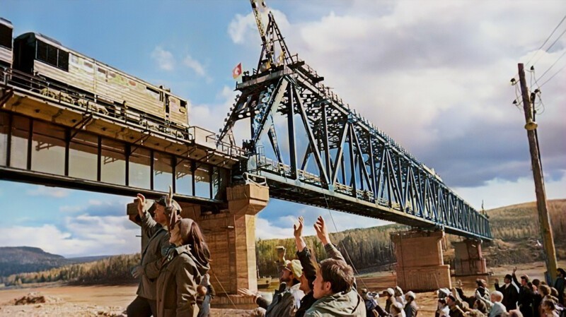 Усть-Кут. Открытие моста через Лену, 1975 год.