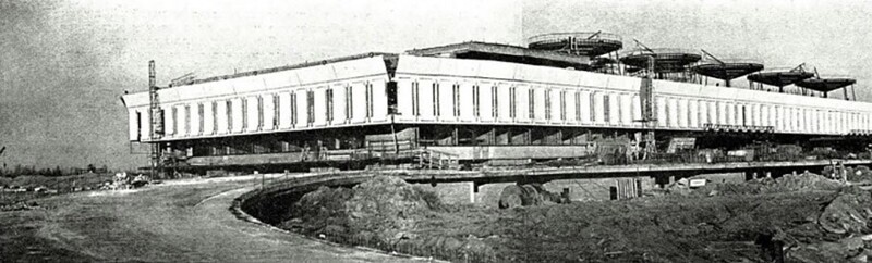 Строительство аэропорта в Пулково. 1971 год
