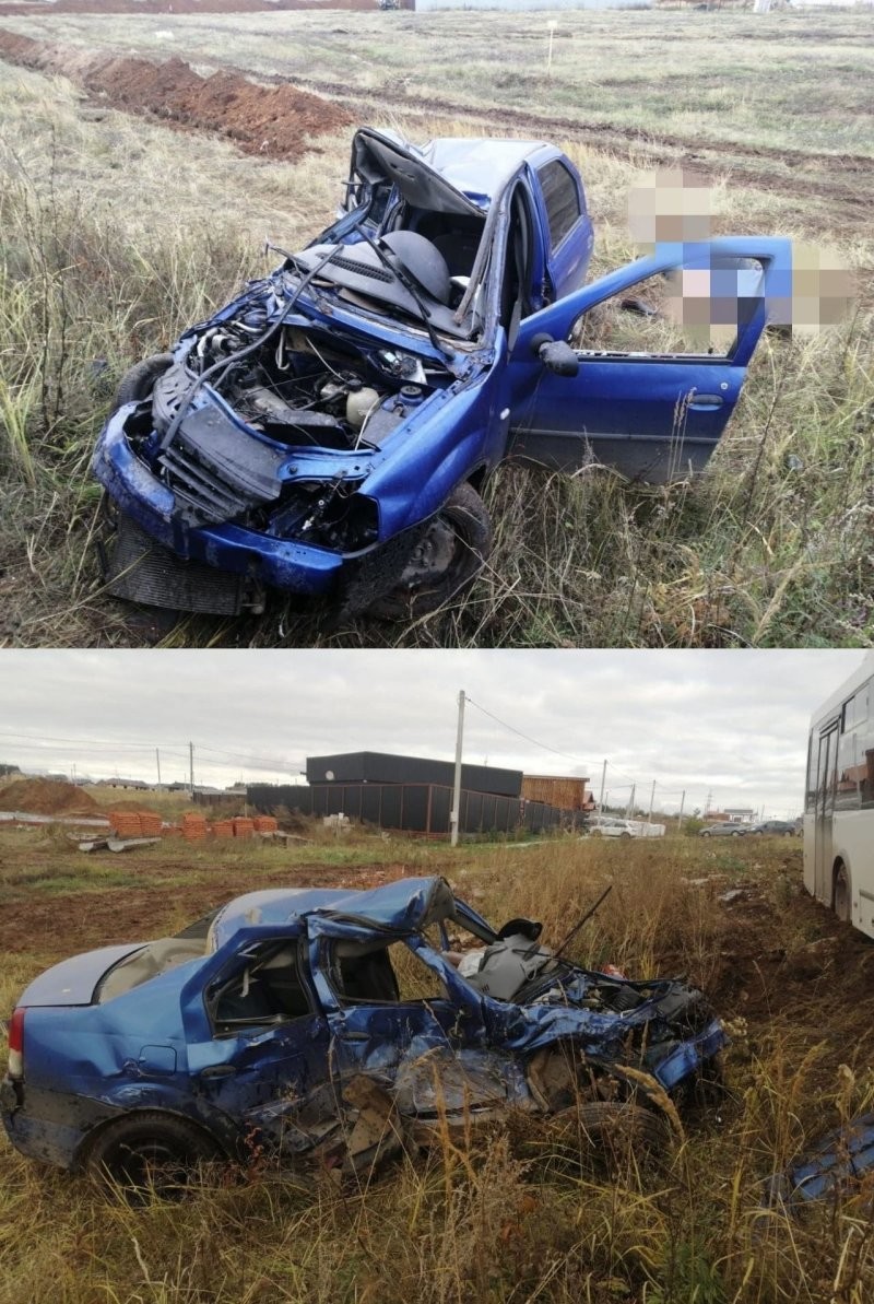 Авария дня. Водитель «Логана» погиб в ДТП с вахтовым автобусом в Татарстане