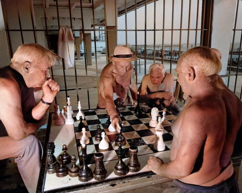 Шахматисты на набережной. Сочи, 1988 год.