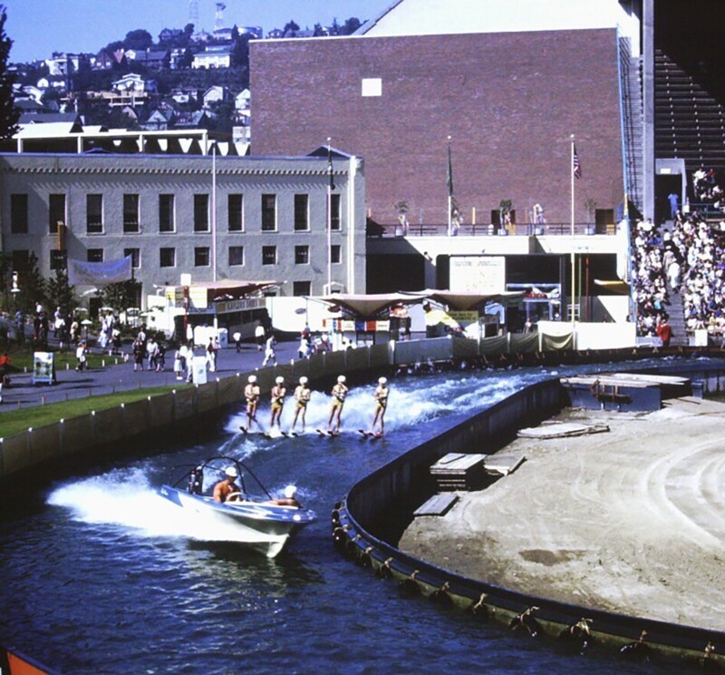 Водные лыжники на Всемирной выставке в Сиэтле, 1962 год