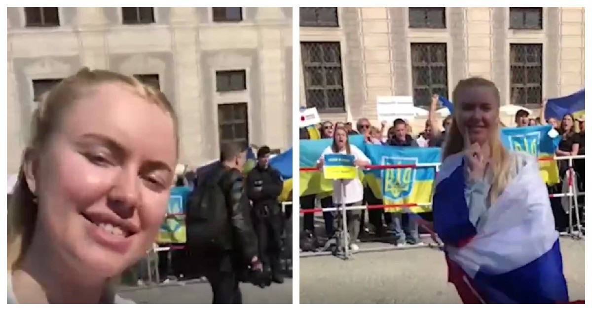 Жизнь в германии 2024. Украинки в Европе. Украинцы девушки. Россиянка на фоне митингующих украинцев. Станцевала Калинку перед украинцами.