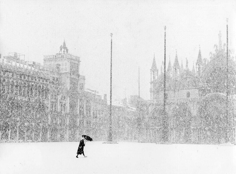Снегопад в Венеции. Бруно Росси, 1965 год