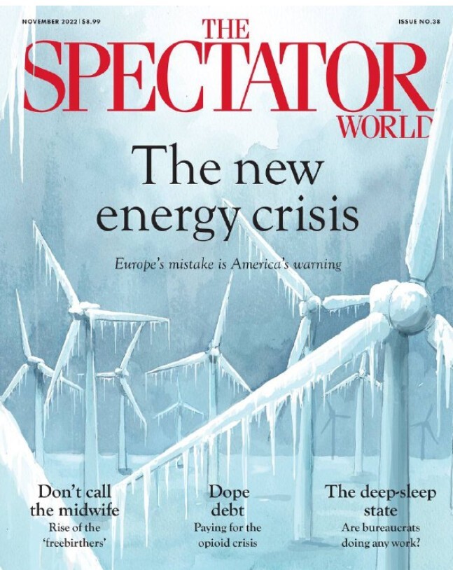 Spectator и его апокалиптичная обложка (напоминает фильм "Послезавтра"?) — "Новый энергетический кризис".