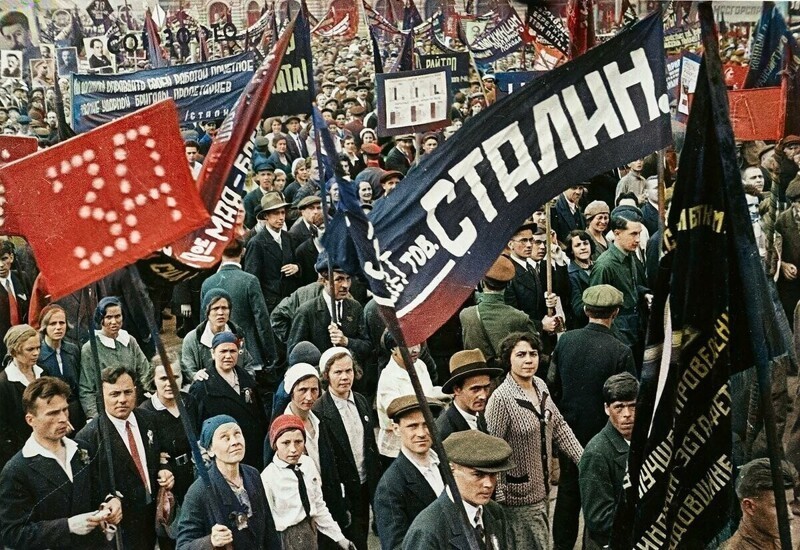 Демонстрация 1 мая 1930 года.