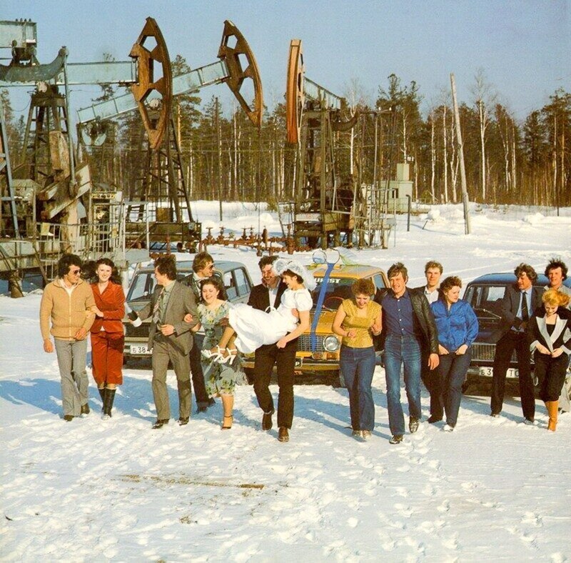Свадьба нефтяников в Сибири. СССР. 1980-е