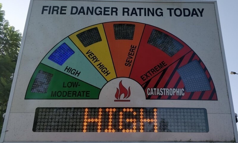 В Австралии высока вероятность возникновения пожаров, и это только второй уровень