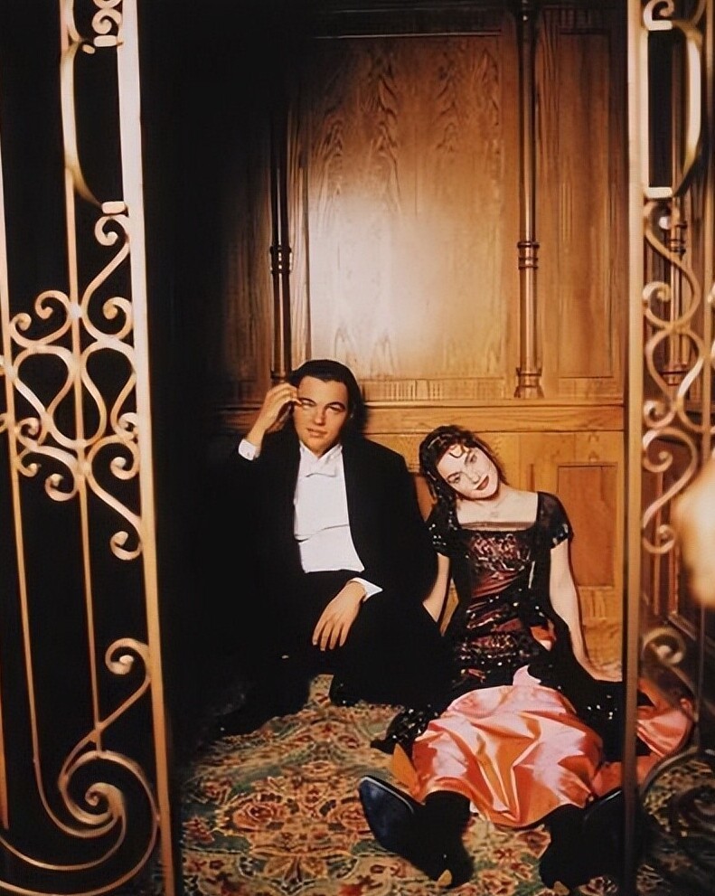 Леонардо Ди Каприо и Кейт Уинслет отдыхают между съемками, "Титаник" 1997 год