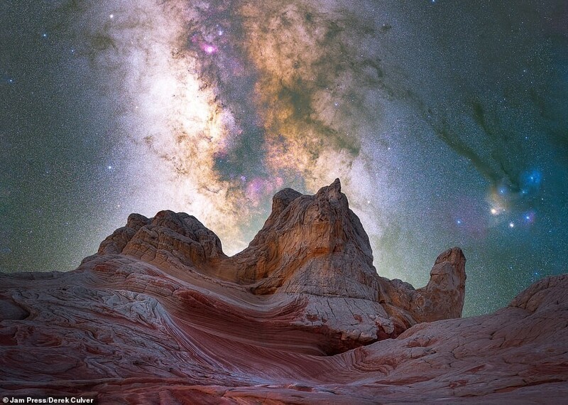 Млечный Путь над заповедником Уайт Покет, Аризона
