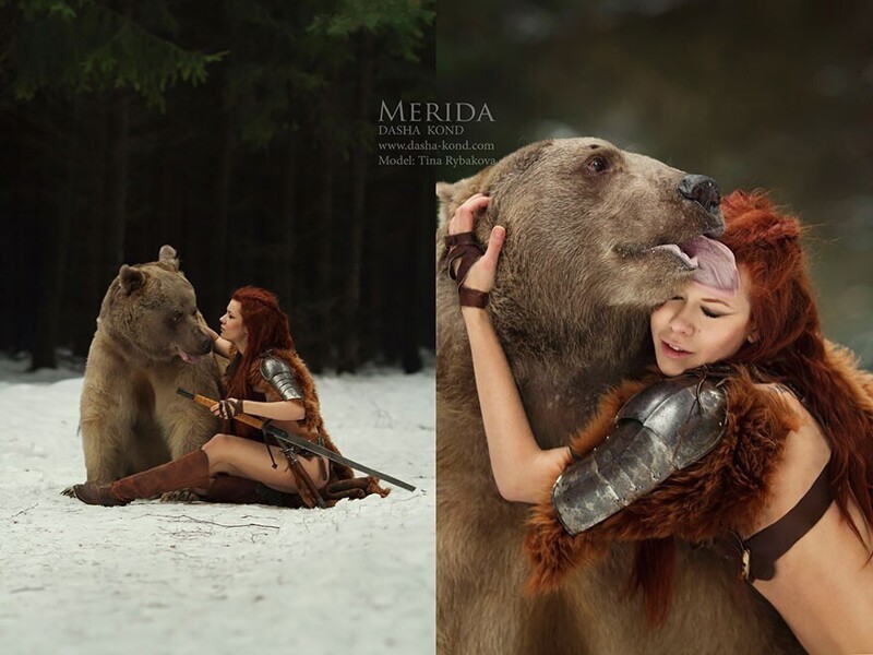 Девушка из Москвы делает сказочные кадры с участием животных
