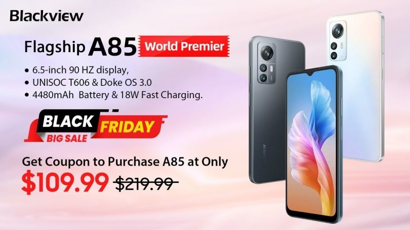 "Чёрная пятница" на Aliexpress: смартфон Blackview A85 можно купить всего за $109.99