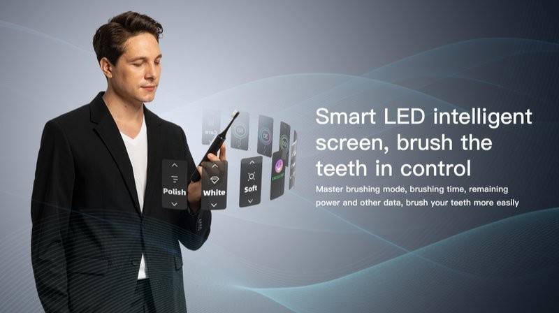  Nandme NX9000: стильная мужская щетка с большим LED экраном