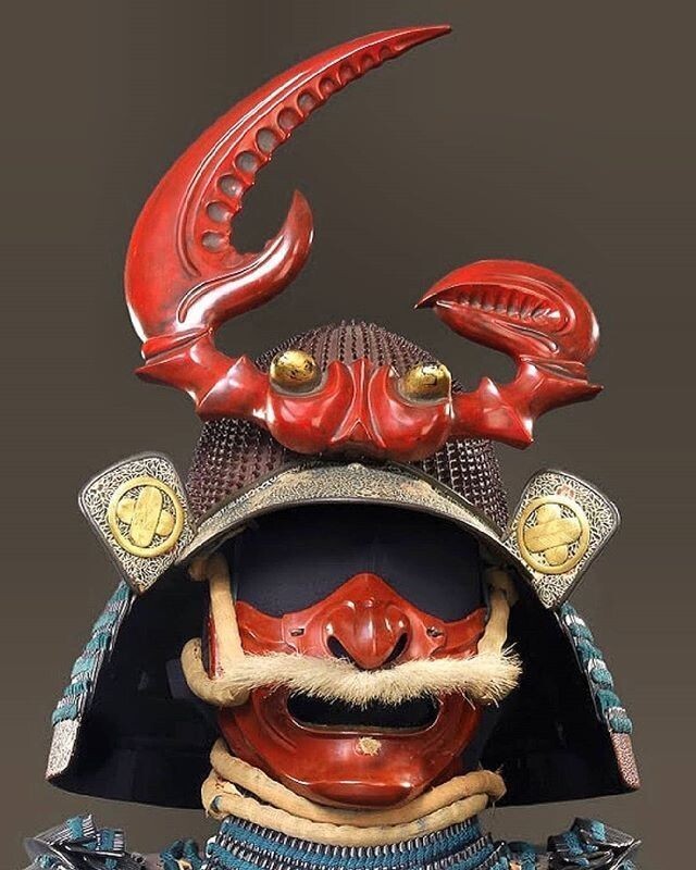 Самурайский шлем, изготовленный известным японским ювелиром Миочином Нобуи, 1525 год