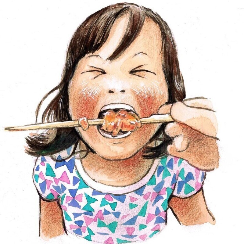 Рисунки японского художника, которые вызывают тёплые чувства