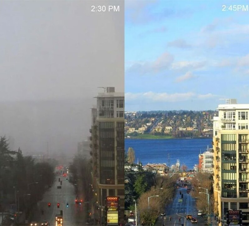 Погода в Сиэтле очень переменчива