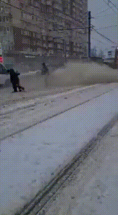 Зачистка улиц от снега и людей